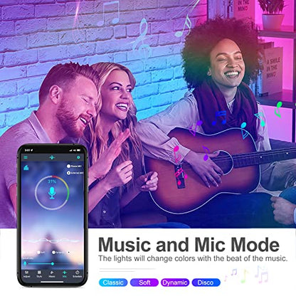 PSTAR LED Lights for TV,3.28ft Music Sync RGB Backlight with Remote & App Control, USB Powered for 24-32Inch TVs, Gaming Monitors, PC, Bedroom - size: 3.28FT