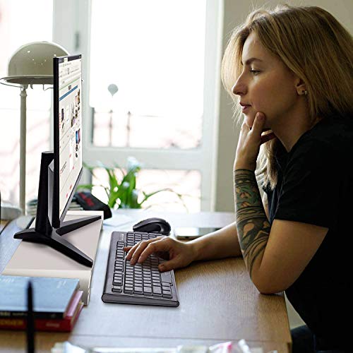 PG Silver Monitor Stand Riser with 4-Port USB Charging ports, Convenient keyboard organiser,Desktop Organizer for Computer, Laptop, TV, Printer - Ergonomic Keyboard Tray & Storage Shelf.