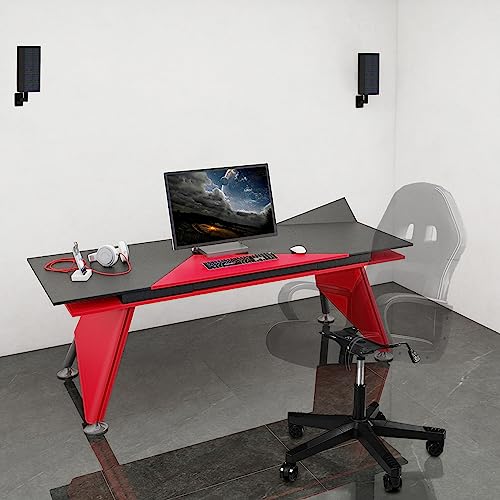 Frassie 28" Gaming Chair Base Replacement Set with Plate, Cylinder, Wheels | Heavy Duty Nylon Gamer Chair Base Replace Kit with 5 Casters Black - color: Black