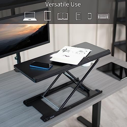 VIVO Black 27 in Single Top Keyboard and Mouse Riser, DESK-V000P - color: Black