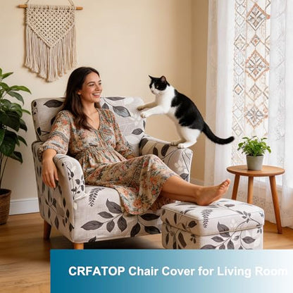 CRFATOP Accent Chair Cover, Stretch Armchair Slipcover for Living Room - color: Color A05