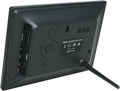 TMC 7 Inch Digital Clock with Day and Date for Elderly - 12 Alarm Options, Auto-Dim, Age Seniors,Elderly, Alzheimer - color: 7"-12 Alarm-black