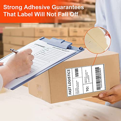 4" x 6" Fanfold Labels Direct Thermal Labels, Shipping Package Labels with Perforated line for Thermal Printers (1000 Labels/Stack, 1 Stack) - size: 1 Stacks | 1000 Labels