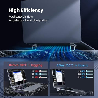 Nillkin Computer Keyboard Stand for Desktop with 3 Adjustable Angles, Mini Laptop Feet, Flip Keyboard Riser Feet for Keyboards, Laptop Stand for MacBook, Dell, HP, Other 14-16 Inches, Silver - color: Silver