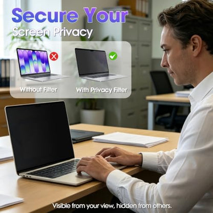 Anti-Spy Removable Shield Magnetic for MacBook Neo 13 Inch (2026, A18 Pro) Privacy Screen with 180° View Control, Ideal for Public Workspace - size: MacBook Neo 13 Inch (2026, A18 Pro)