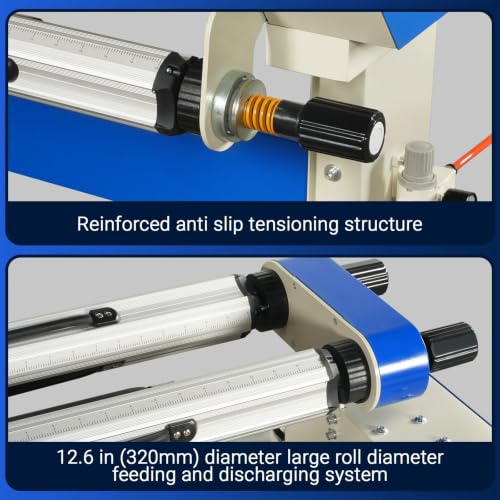 65" Full-Auto Cold & Heat Assisted Laminator Machine with 4 Trimmers, Max Speed 40ft/min, 63" Max Width, 1.1" Max Thickness, Infrared Heating, (Requires Air Compressor, Not Included),1700-B2