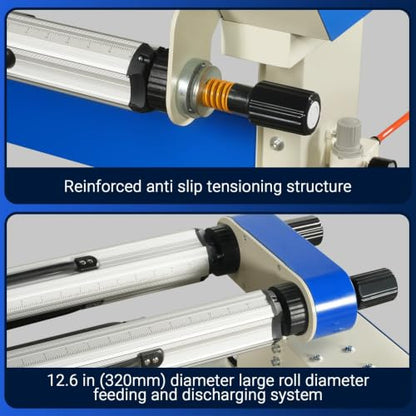 65" Full-Auto Cold & Heat Assisted Laminator Machine with 4 Trimmers, Max Speed 40ft/min, 63" Max Width, 1.1" Max Thickness, Infrared Heating, (Requires Air Compressor, Not Included),1700-B2