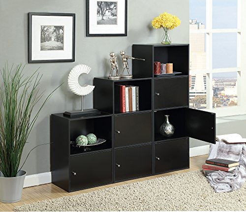 Convenience Concepts 151186 1-Door X-Tra Storage Cabinet, Black - color: Black