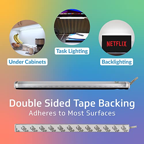 TrueColor USB LED Under Cabinet Light Bar, Frosted Cover, 8 in, Daylight - color: Daylight, size: 8 inches