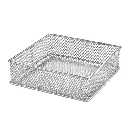 Ybm Home Silver Mesh Drawer Cabinet and or Shelf Organizer Bins, School Supply Holder Office Desktop Organizer Basket 1595s (1, 6x6x2 Inch) - size: 6x6x2 Inch