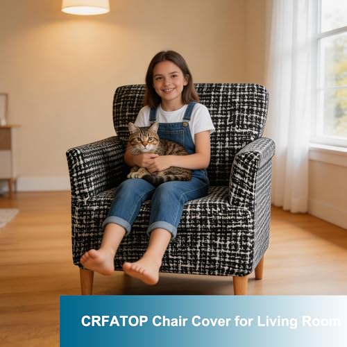 CRFATOP Accent Chair Cover, Stretch Armchair Slipcover for Living Room - color: Color A06