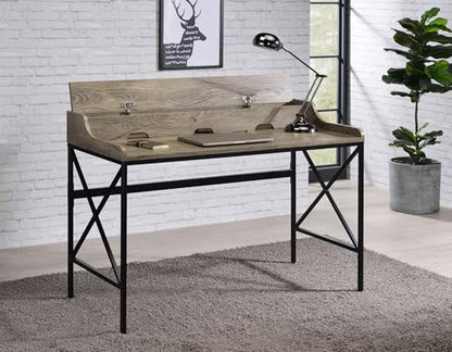 Desk with USB Port and Electrical Outlet - Light Brown
