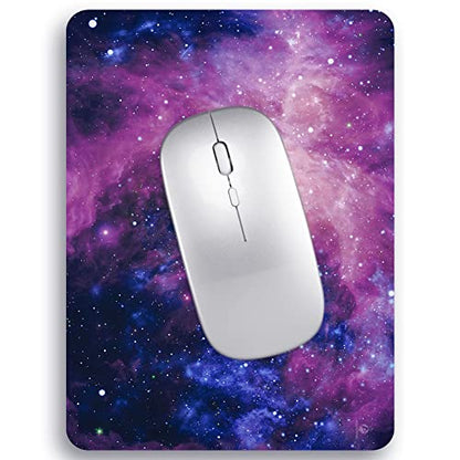 Audimi Small Mouse Pad 6 x 8 Inch, Mini Mouse Pad Thick for Laptop Wireless Mouse Home Office Travel, Portable & Washable (Purple Galaxy) - color: purple galaxy