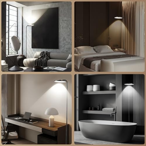 LED Floor Lamp – 36W Super Bright Standing Lamp with Remote & Touch Control, 350° Adjustable Head, Stepless Dimming & Color Temperature (3000K–6000K), Eye-Caring Light for Living Room, Bedroom, Office