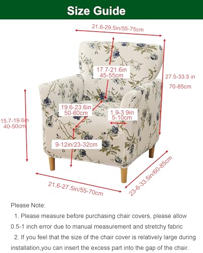 CRFATOP Accent Chair Cover, Stretch Armchair Slipcover for Living Room - color: Color A17