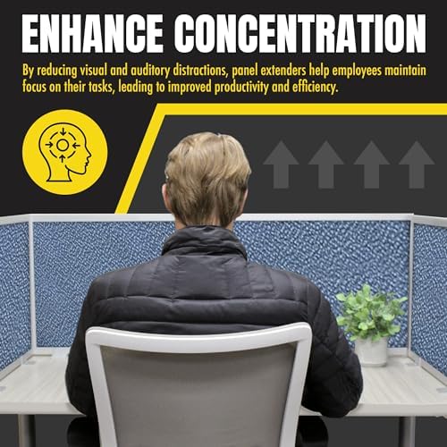 OBEX Acoustic Mounted Screen Privacy Panel Table Top Separator, Sound Blocking Desk Divider (Twilight, 18" X 24") - color: Twilight, size: 18"H X 24"W