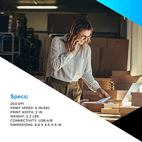 Zebra ZD410 Direct Thermal Label Printer (Renewed) | 2-inch print width, USB connectivity