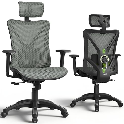 ELABEST Mesh Office Chair,Ergonomic Computer Desk Chair,Sturdy Task Chair- Adjustable Lumbar Support & Armrests,Tilt Function,Comfort Wide Seat,Swivel Home Office Chair (Eucalyptus) - color: Eucalyptus