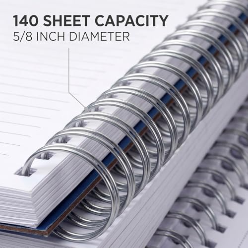 QWORK Double Loop Wire Binding Spines, 50 Pcs 5/8 Inch 2:1 Pitch for Letter Size 140 Sheet Capacity, Metal Wire Binder Spines for Presentations Reports Notebooks
