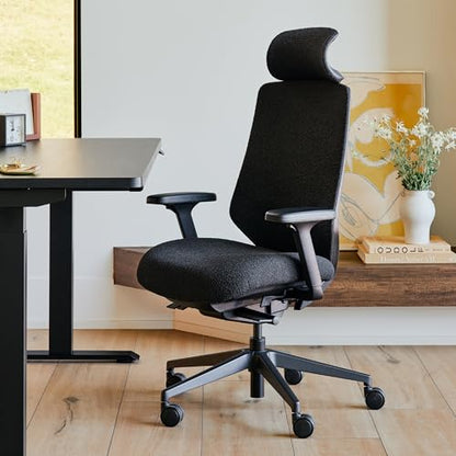Branch Adjustable Ergonomic PRO Headrest Attachment | Only Compatible with The Ergonomic Chair PRO, Experience Optimal Comfort and Support, Black Boucle - color: Black Boucle