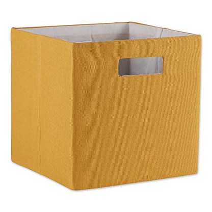 DII Collapsible Polyester Storage Cube, Solid, Lightweight and Durable, Small Square, 11x11x11, Honey Gold - color: Honey Gold, size: Small Square, 11x11x11"