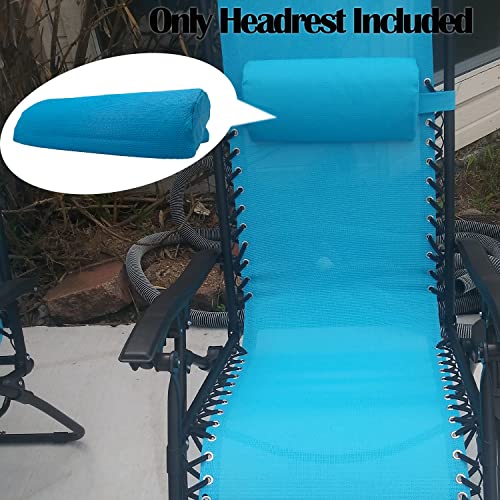Ostlttyn Zero Gravity Chair Replacement Pillow Headrest with Elastic Band, Universal Soft Removable Padded Cushion Head Pillow, Light Blue, 14.3L' x 6.3W' x 2.3H' - color: Light Blue, size: 1 Pack