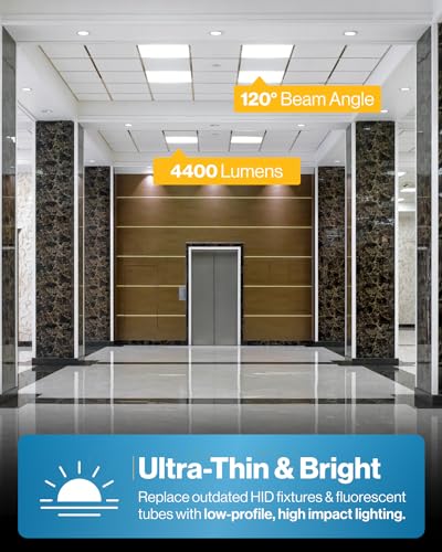 Sunco 12 Pack 2x2 LED Flat Panel Light, 40W, 3CCT, 4400LM, Dimmable - size: 2x2
