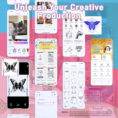 Phomemo Mini Sticker Printer, Inkless Thermal Sticker Printer Maker | Mini Printer Sticker Maker, Mini Impresora Portátil, Sticker Printer Machine, Pocket Label Printer for DIY/Study Notes, Gifts - color: Pink
