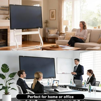 Mobile LCD Writing Board with Stand,50x34 Inch Rolling White Board on Wheels,Portable Message Blackboard Rolling Whiteboard for Office Home Outdoor,Height Adjustable 60-72"