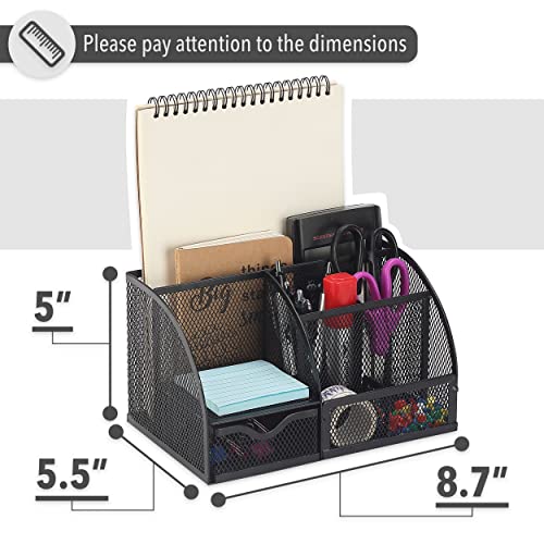 Mr. Pen- Mesh Desk Organizer, Black, Pen Holders Organizers