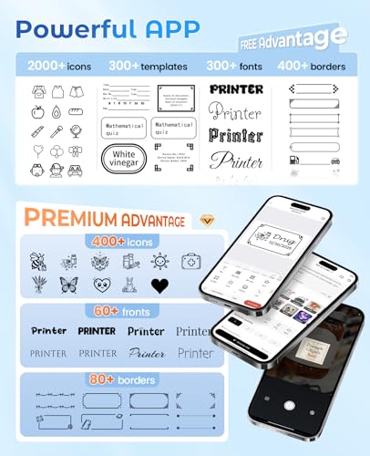 Label Maker, A421 Bluetooth Label Thermal Printer for Small Business & Home | Inkless Printer for Barcode, Address, Office, Compatible with iOS & Android, with 1 Label - color: White