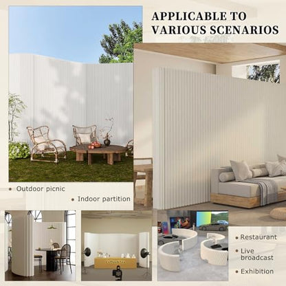 Folding Paper Room Divider – Lightweight Freestanding Privacy Screen for Home, Office & Studio – Portable Partition Wall, No Assembly Required