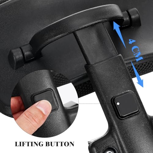 Tofficu Adjustable Computer Chair Head Cushion Office Chair Headrest Attachment Breathable Mesh Neck Protection Headrest Detachable Retrofit for Office Desk Chairs 11.02X8.66X3.93 in - size: Black-Clip inner diameter 2.6 cm