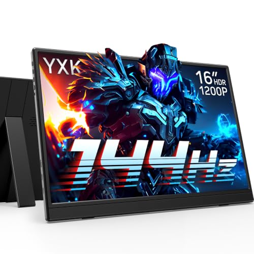 Yxk Portable Monitor 16 inch 1200P 144Hz IPS HDR Ultra-Slim Gaming Monitor - size: 16"