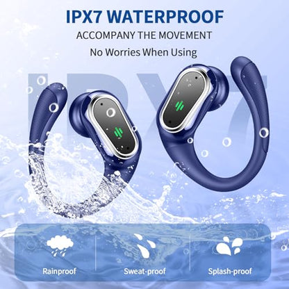 Wireless Earbuds, 2026 New Bluetooth 5.4 Headphones Sport, 60H+ HiFi Stereo - color: comb navy blue