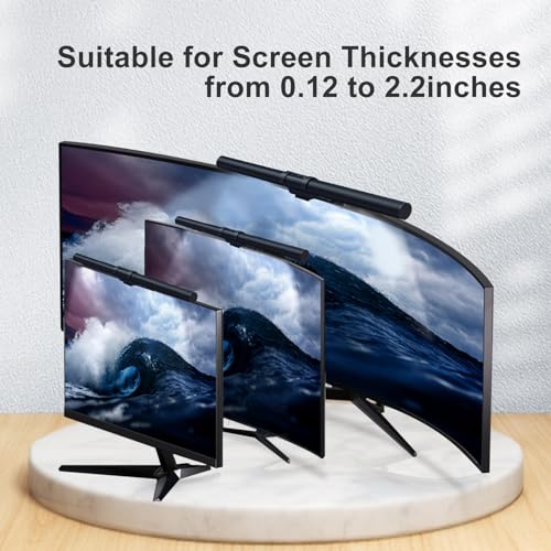 Monitor Light Bar (Black) - Computer Monitor Lamp for Home Office Gaming,Eye-Care LED Screen Bar, Touch Control USB Reading Desk Lamp for Flat & Curved Monitor - style: Touch+Sensor