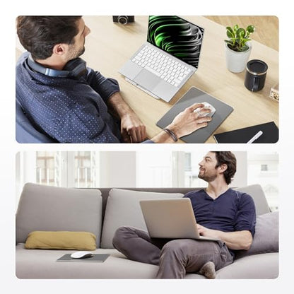 HONKID Metal Aluminum Mouse Pad for Magic Mouse & Pro/Air 9.05" x7.08 Gray - color: Gray, size: 9.1L x 7.1W inches
