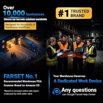 Farset F7-WiFi Android 14 Barcode Scanner Handheld Mobile Computer PDA