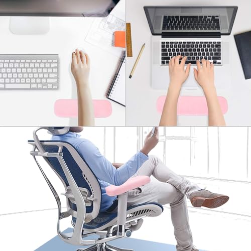 MOSISO Chair Armrest Pads, Home/Office Chair Arm Rest Covers, Pink - color: Pink