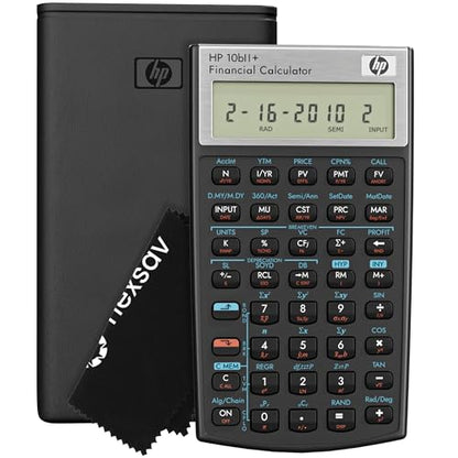HP 10bII+ Financial Calculator, 100+ Functions, Statistics & Algebra - color: HP 10bii+ 2026 - Black