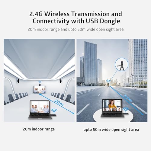 TOALLIN 1080P HD Wireless Webcam for PC, Built-in Noise-Canceling Mic | Wireless Computer Camera for Video Conferencing, Live Streaming and Online Video Calls