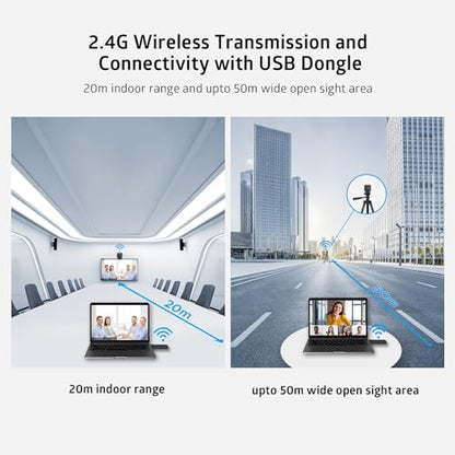 TOALLIN 1080P HD Wireless Webcam for PC, Built-in Noise-Canceling Mic | Wireless Computer Camera for Video Conferencing, Live Streaming and Online Video Calls
