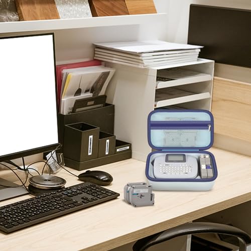 GWCASE Hard Case for Brother P-Touch PTM95 PT90 Handy Label Maker, Blue - color: Blue