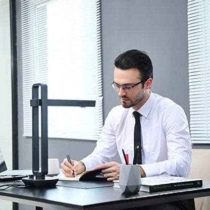 CZUR Aura Pro Portable Book Scanner, A3 Document Scanner | Auto-Flatten & Fingerprint Removal Technologies, Multi-Language OCR, 90° Foldable, for Mac & Windows