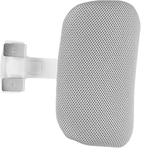 Durable Office Chair Headrest Attachment,Lift Adjustable Angle Desk Chair Head Support Cushion for Chair Back Thickness Within 2cm (Grey-WhiteFrame) - color: Grey-whiteframe