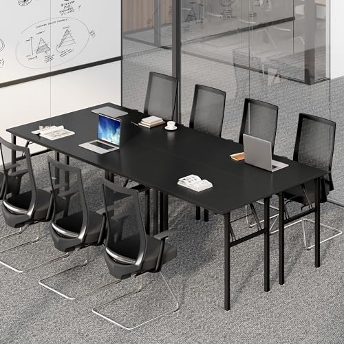 Need Home Office Desk - 60 Inches Large Computer Desk Sturdy Black Table Foldable Desk Gaming Computer Table No Assembly Required AC5CB 60 inch | Black Frame Writing Gaming Work Table/Foldable Home Office Desk/Sewing Table, No Assembly Required - color: B