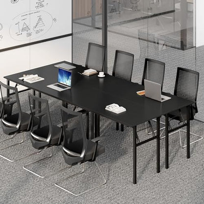 Need Home Office Desk - 60 Inches Large Computer Desk Sturdy Black Table Foldable Desk Gaming Computer Table No Assembly Required AC5CB 60 inch | Black Frame Writing Gaming Work Table/Foldable Home Office Desk/Sewing Table, No Assembly Required - color: B