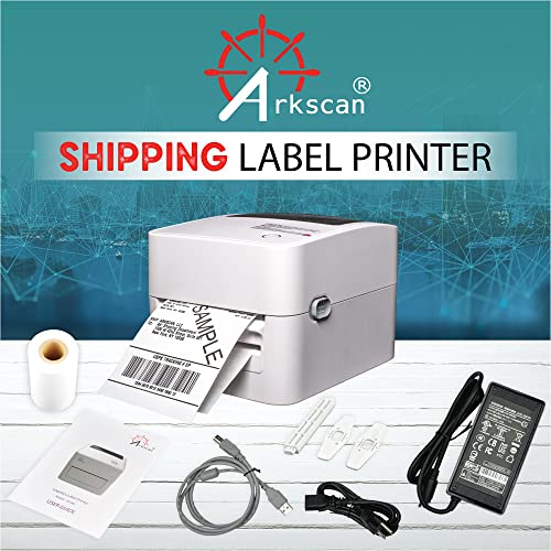 Arkscan 2054K-AP Auto Peel Shipping Label Printer, Separate Label from Backsheet Automatically, Print on Windows Mac Chromebook on USB, Wireless When Connect to Bluetooth-Enabled Windows iOS Android