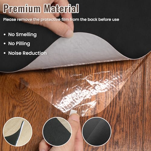 Sycoodeal Office Chair Mat for Hardwood Floor,Slip Resistant Floor Mat for Office Computer Gaming Chair,Heavy Duty Floor Protector for Rolling Chairs,Easy to Clean,Black(40"x55") - color: Black, size: 40*55"