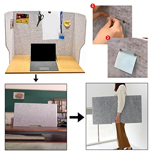 Desk Privacy Panel, Freestanding Desktop for Student Desks, Office Partition W 24” 31” 39”× H 20” - size: 100cm/39in